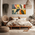 Leafy Dreams: Boho Abstract Elegance