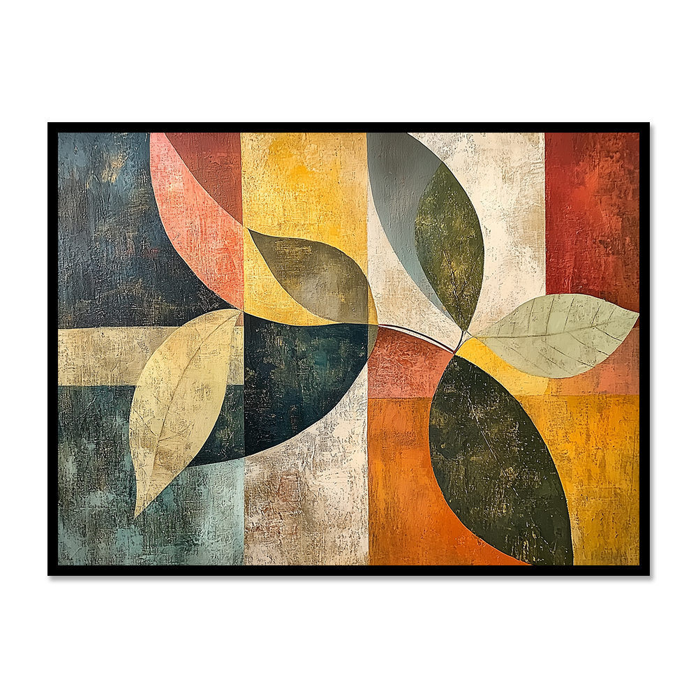 Leafy Dreams: Boho Abstract Elegance