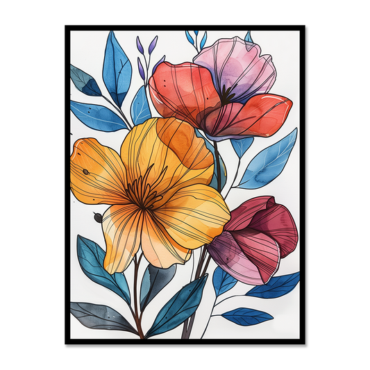 Floral Symphony Botanical Print