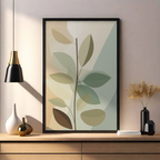 Minimalist Leaf Design Art - PrintKloud
