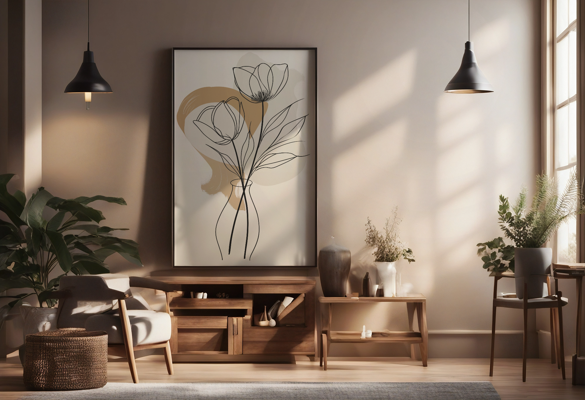 Minimalist Botanical Line Design - PrintKloud
