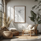 Line Art Botanical Harmony - PrintKloud