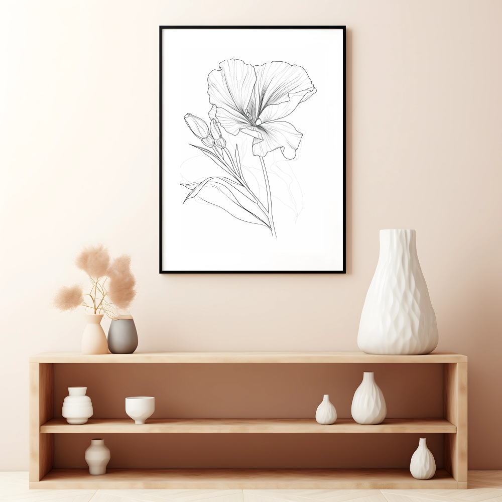 Line Art Botanical Harmony - PrintKloud