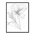 Line Art Botanical Harmony Canvas for Study