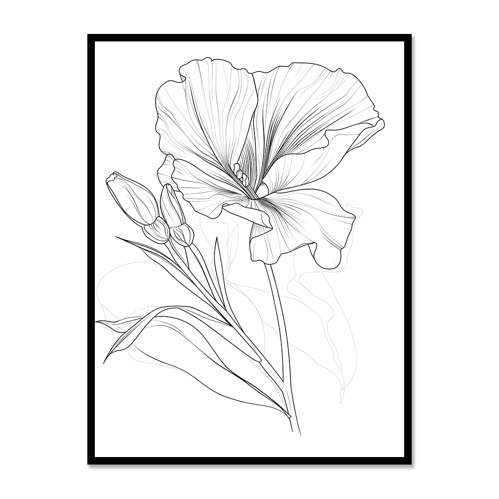 Line Art Botanical Harmony