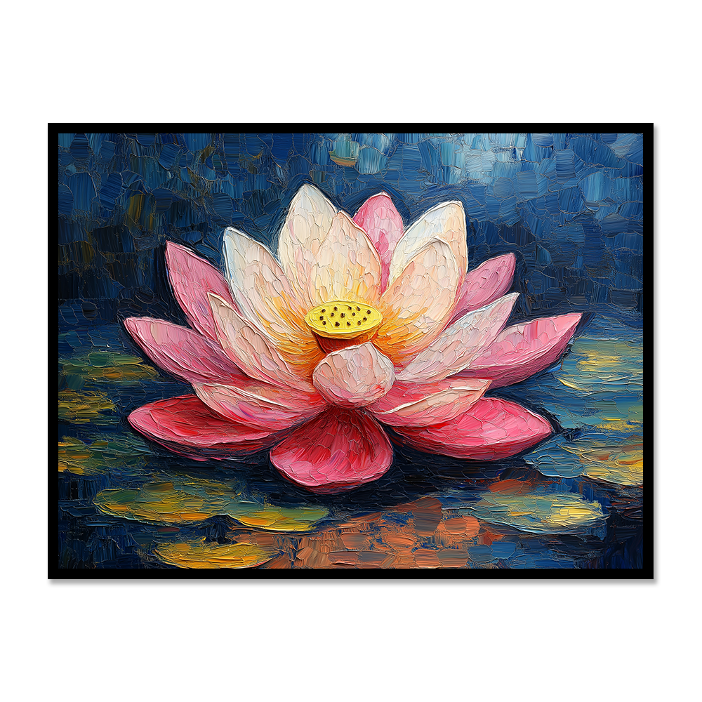 Vibrant Lotus: Acrylic Bloom