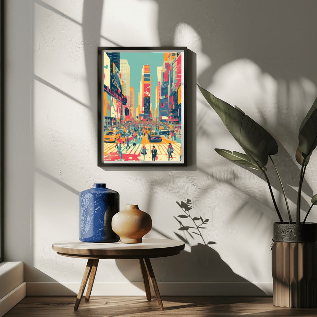 Times Square Lights Cityscape Print - PrintKloud