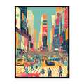 Times Square Lights Cityscape Canvas for Living Room
