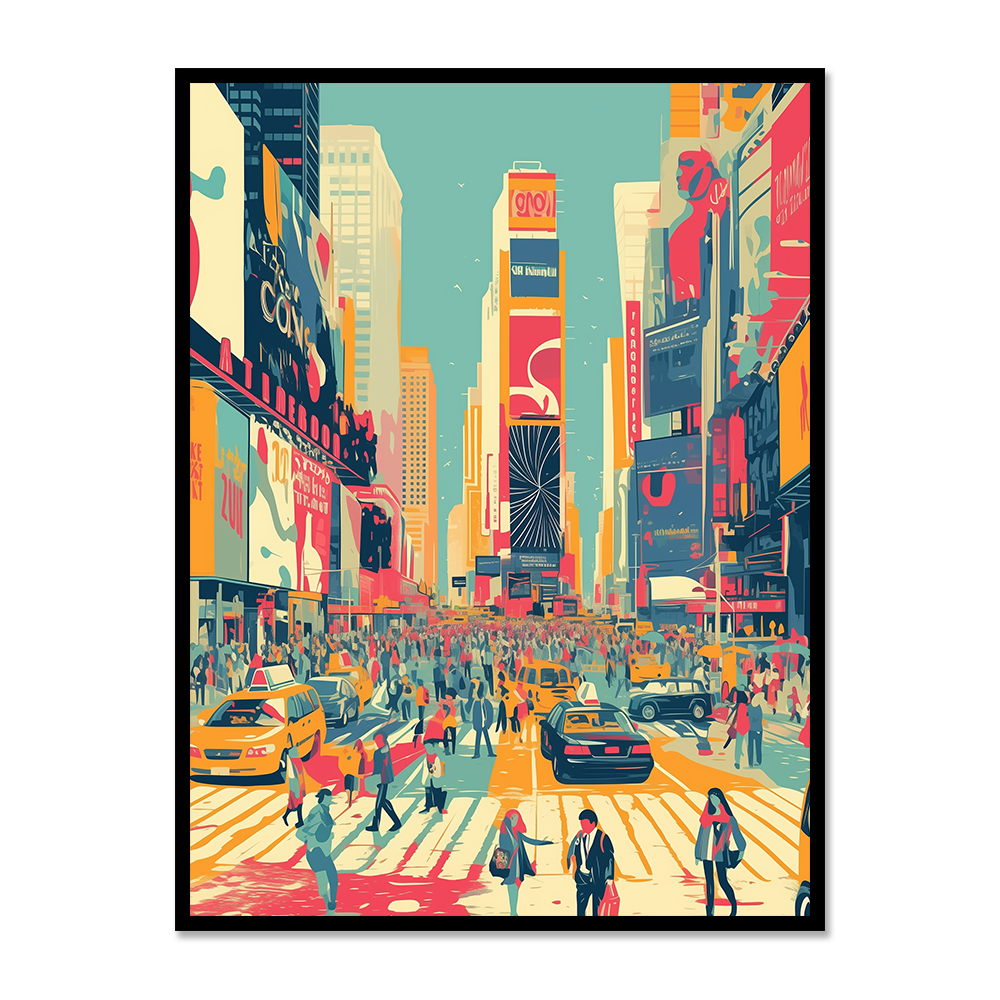 Times Square Lights Cityscape Print