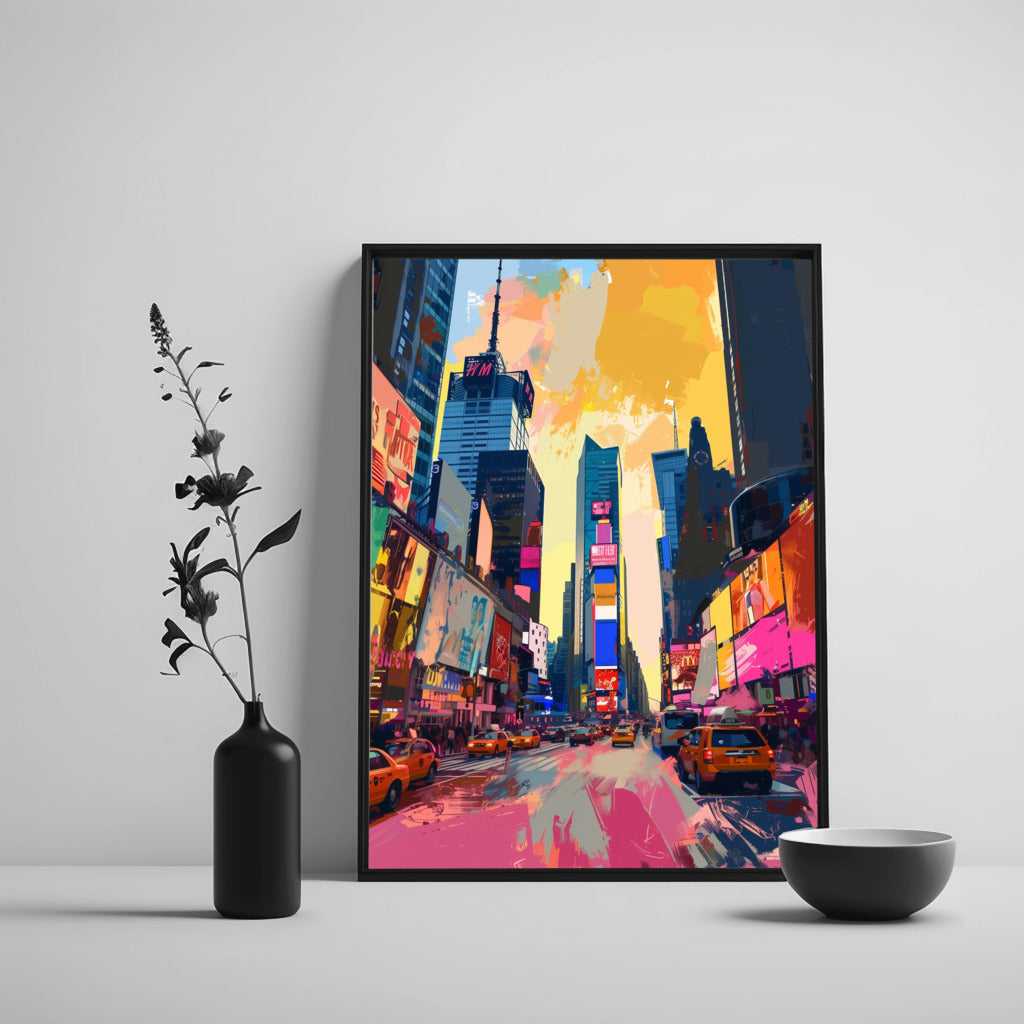 Times Square Pop Wall Art - PrintKloud