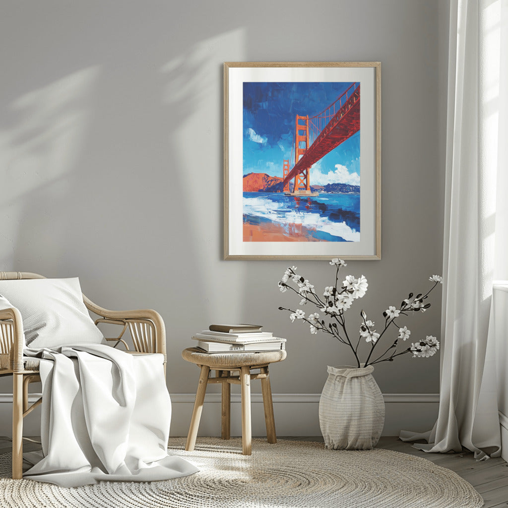 Golden Gate Dreams: Watercolor Serenity