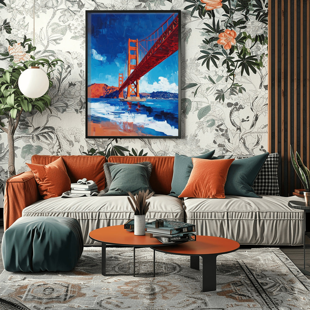 Golden Gate Dreams: Watercolor Serenity