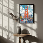 Golden Gate Symphony: Watercolor Horizon