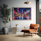 Rainy Nights in Times Square: Acrylic Magic