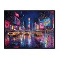 Rainy Nights in Times Square: Acrylic Magic