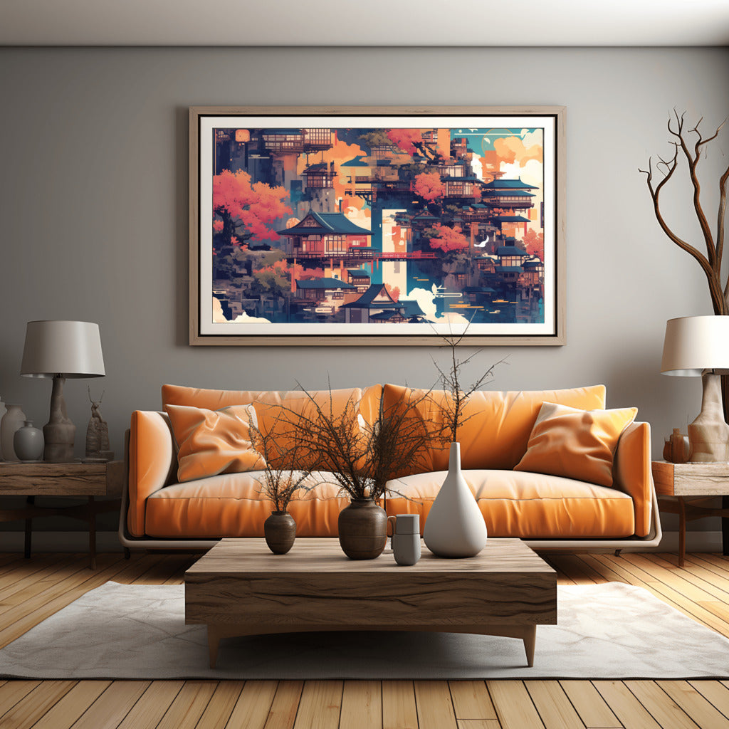 Kyoto Essence Cityscape Artwork - PrintKloud
