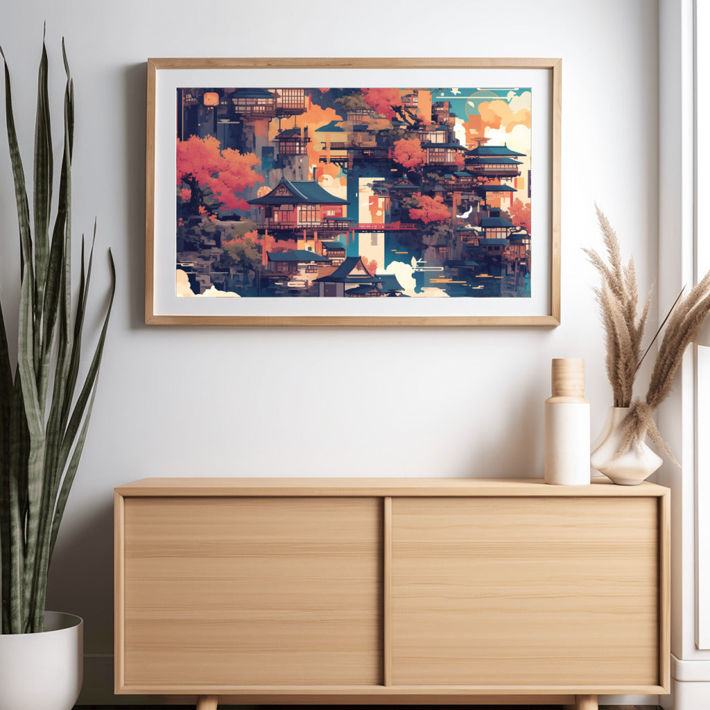 Kyoto Essence Cityscape Artwork - PrintKloud