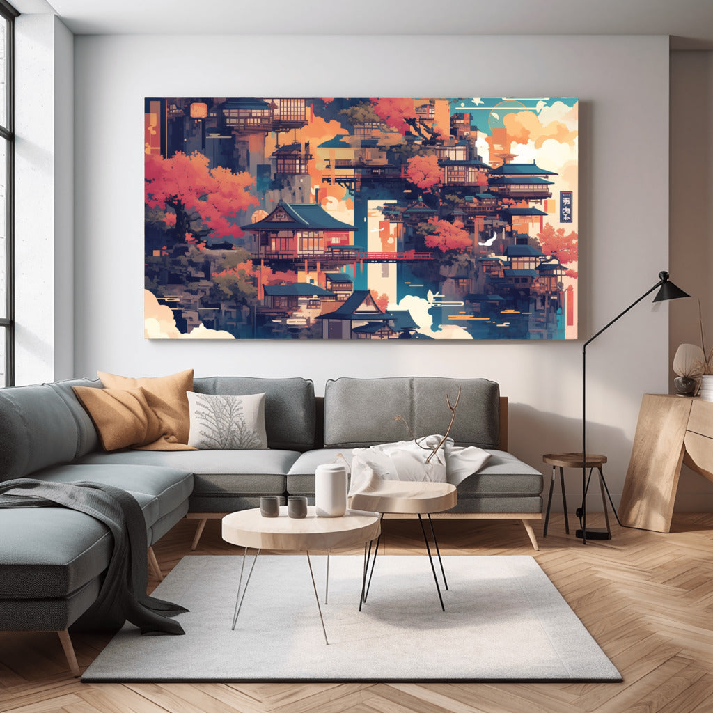 Kyoto Essence Cityscape Artwork - PrintKloud