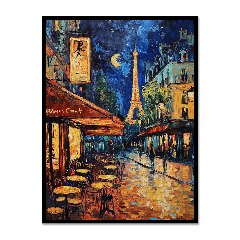 Parisian Nights: Café Glow in Acrylic