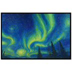 Northern Lights Over Evergreen Forest – Nature Landscape Canvas Print