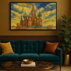 Saint Basil’s Cathedral at Dusk – Moscow Landmark Canvas Wall Art