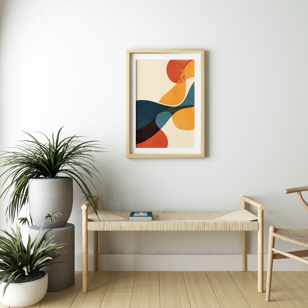 Retro Revival Abstract Print - PrintKloud
