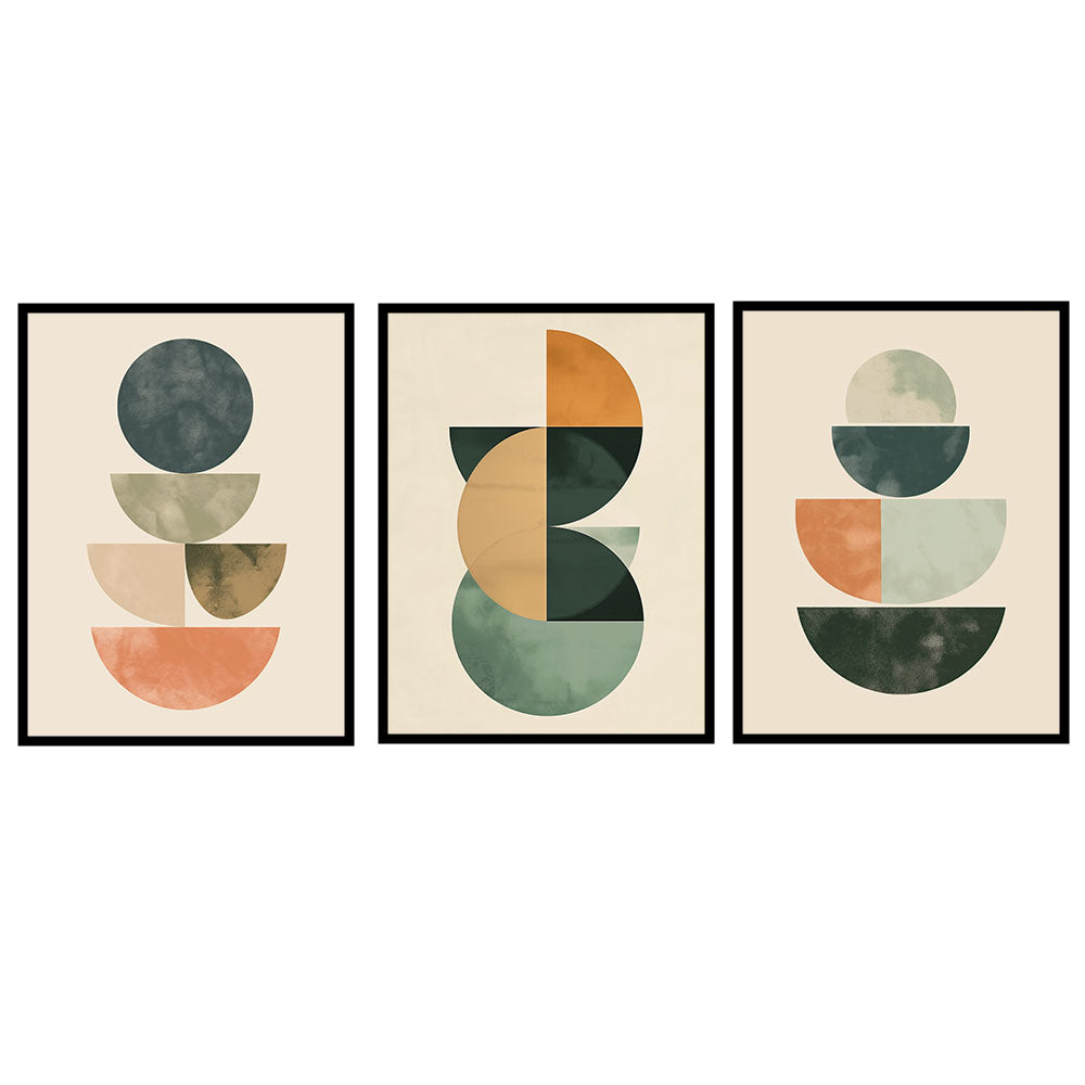 Geometric Harmony Ð Modern Minimalist Wall Art Set of 3