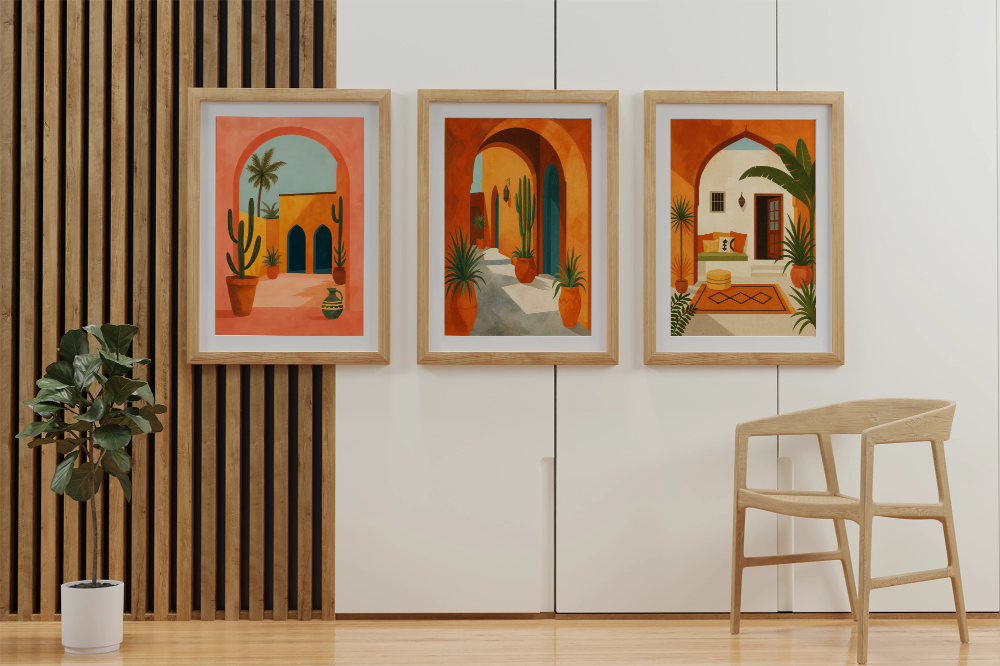 Moroccan Arches Ð Boho Wall Art Canvas Set Of 3