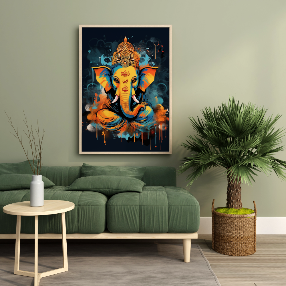 Divine Ganesha Majestic Art - PrintKloud