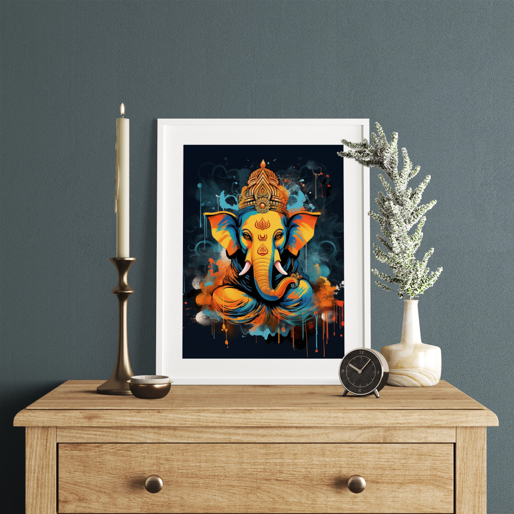 Divine Ganesha Majestic Art - PrintKloud