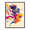 Krishna's Serene Music Canvas for Living Room