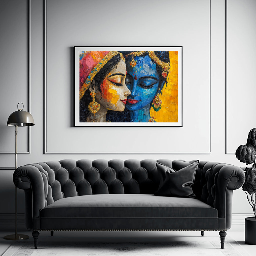 Acrylic Bliss of Radha Krishna