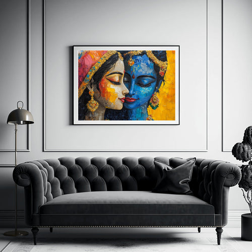 Acrylic Bliss of Radha Krishna