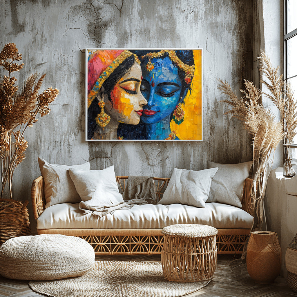 Acrylic Bliss of Radha Krishna