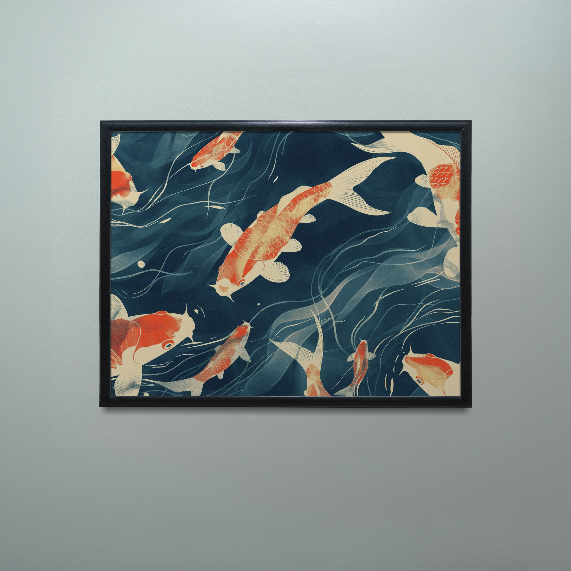 Flowing Goldfish Artwork - PrintKloud