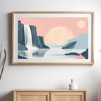Flowing Waterfall Artwork - PrintKloud