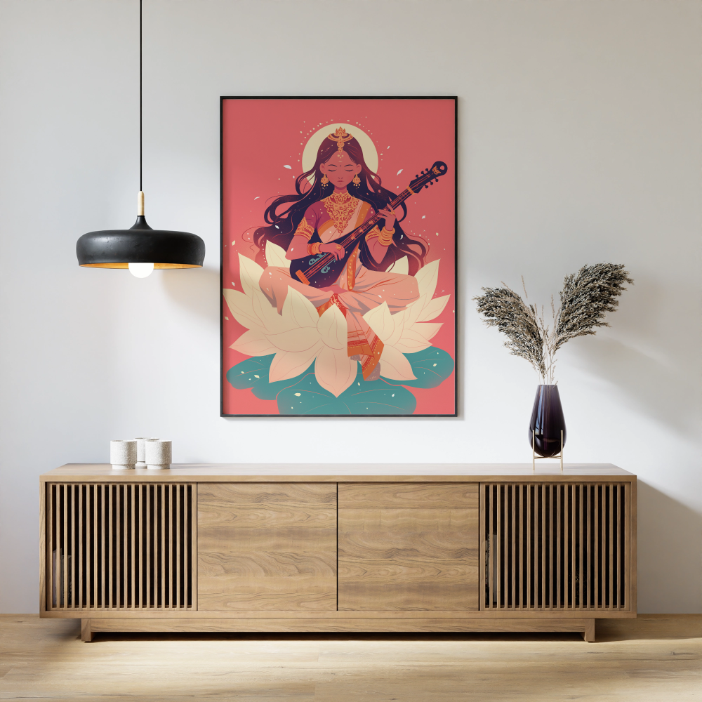 Saraswati Enlightened Grace - PrintKloud