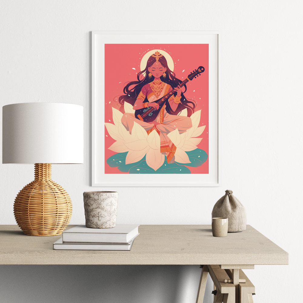 Saraswati Enlightened Grace - PrintKloud
