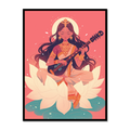 Saraswati Enlightened Grace Canvas for Study Room