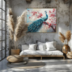 Majestic Elegance Peacock in Full Splendor - Vastu Painting to enhance good luck and financial abundance