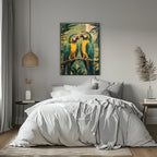 Vibrant Macaw Pair - Vastu Painting To Symbolizes Love And Vibrant Energy