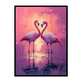 Romantic Flamingo Pair Canvas – Vastu for Marital Bliss
