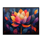 Radiant Lotus in Peaceful Reflection - Vastu Painting For Financial Growth
