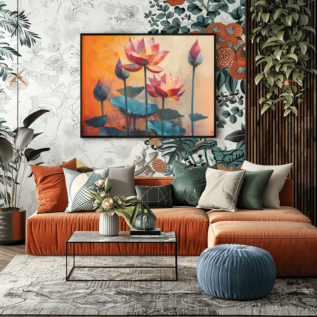 Lotus in Serene Bloom - Vastu Painting to Attract Wealth And Career Oppertunities