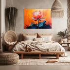 Ethereal Grace Lotus in Soft Hues - Vastu painting for Peace and Harmony