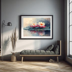Mystic Lotus Echoes of Peaceful Waters - Vastu Painting for Growth and Career Opportunities
