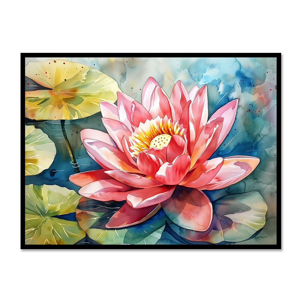 Whispering Petals Lotus in Tranquil Waters - Vastu painting for Prosperity and Harmony