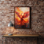 Phoenix Soaring from Ashes - Vastu Painting for Growth and Prosperity