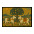 Pichwai Cow Traditional Art Print – Sacred Indian Wall Decor