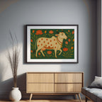 Cow Under Kadamba Tree – Traditional Pichwai Canvas Print